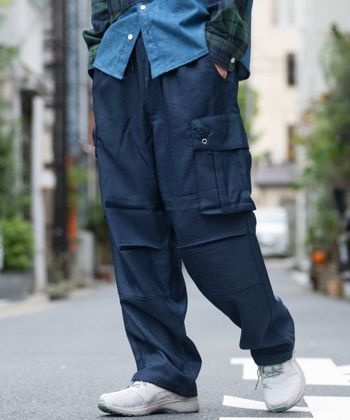 ROOT THREE（ルートスリー）の「【3】ポリツイル ワイドカーゴパンツ（カーゴパンツ・メンズ・ブラウン/グレー/ネイビー/ブラック・MEDIUM/LARGE/X-LARGE）」の17枚目の写真