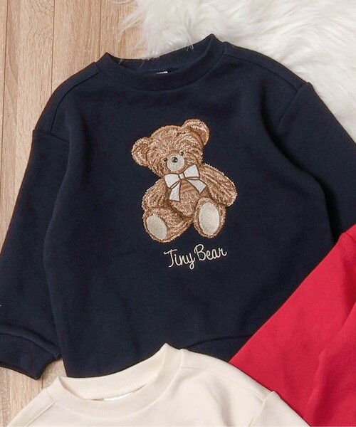 セール】tiny bear アップリケトレーナー（スウェット）｜apres les