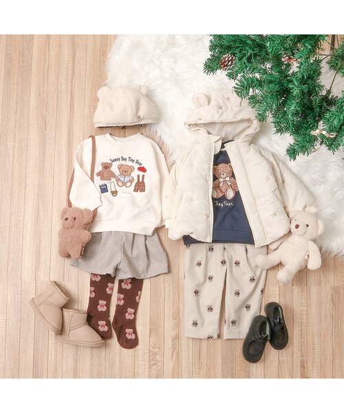 apres les cours(アプレレクール)の「tiny bear アップリケトレーナー(スウェット・キッズ・アイボリー/レッド/ネイビー・80/90/100/110/120)」の7枚目の写真