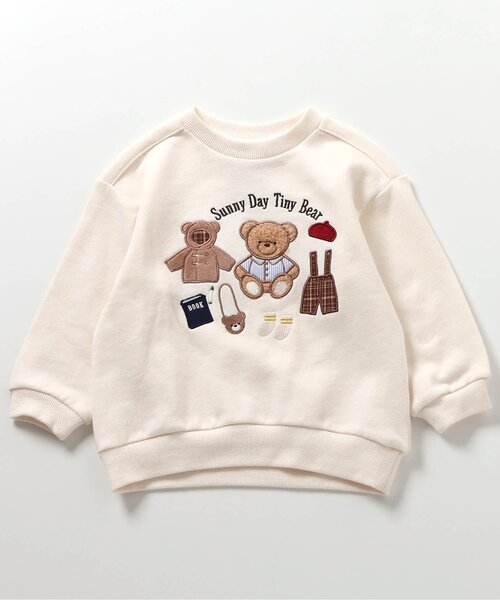 apres les cours(アプレレクール)の「tiny bear アップリケトレーナー(スウェット・キッズ・アイボリー/レッド/ネイビー・80/90/100/110/120)」の11枚目の写真