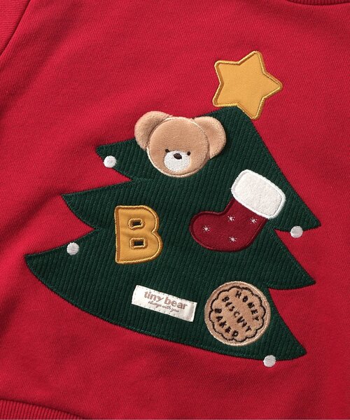 apres les cours(アプレレクール)の「tiny bear アップリケトレーナー(スウェット・キッズ・アイボリー/レッド/ネイビー・80/90/100/110/120)」の12枚目の写真