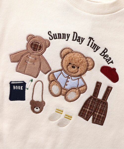 apres les cours(アプレレクール)の「tiny bear アップリケトレーナー(スウェット・キッズ・アイボリー/レッド/ネイビー・80/90/100/110/120)」の16枚目の写真