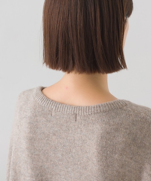 OMNES（オムネス）の「ウール混ニットボックスシルエットプルオーバー（ニット/セーター・レディース・グレー/モカ/ライトグレー・FREE）」の20枚目の写真