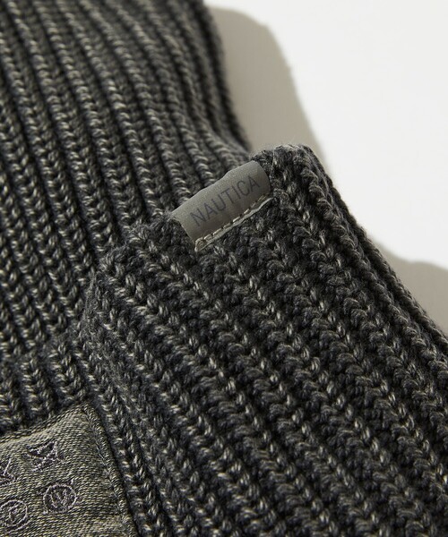 NAUTICA（ノーティカ）の「NAUTICA/ノーティカ Pigment Dyed Patch Beanie/ピグメントダイ コマンダーパッチ ビーニー（ニットキャップ/ビーニー・メンズ・ブラック/ネイビー・FREE）」の4枚目の写真