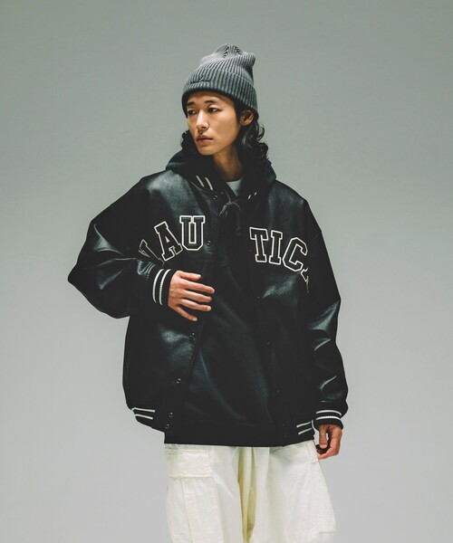 NAUTICA（ノーティカ）の「NAUTICA/ノーティカ Pigment Dyed Patch Beanie/ピグメントダイ コマンダーパッチ ビーニー（ニットキャップ/ビーニー・メンズ・ブラック/ネイビー・FREE）」の8枚目の写真