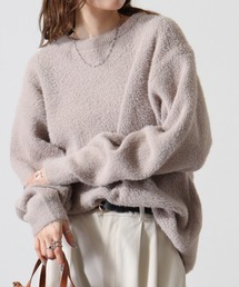 WS select フェザーヤーンルーズサイズクルーニット