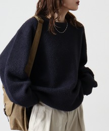 WS select フェザーヤーンルーズサイズクルーニット