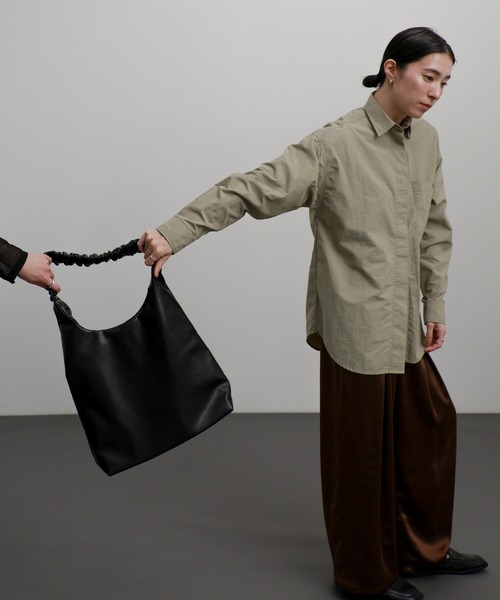 select MOCA（セレクトモカ）の「ギャザーハンドルトートバッグ（トートバッグ・レディース・ブラック/アイボリー・FREE）」の10枚目の写真