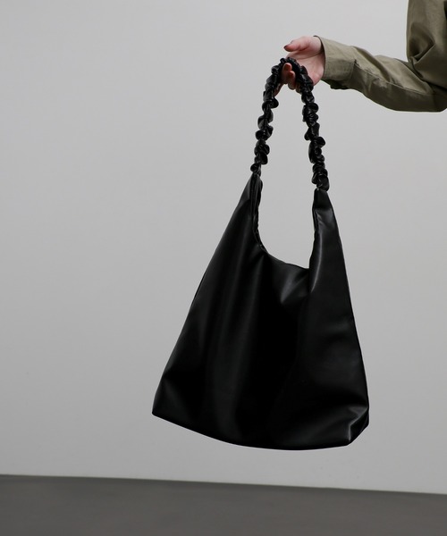 select MOCA（セレクトモカ）の「ギャザーハンドルトートバッグ（トートバッグ・レディース・ブラック/アイボリー・FREE）」の6枚目の写真