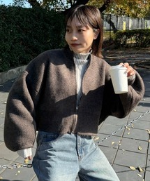 gossara（ゴサラ）の「ジャガードニットWZIPカーディガン（カーディガン/ボレロ）」
