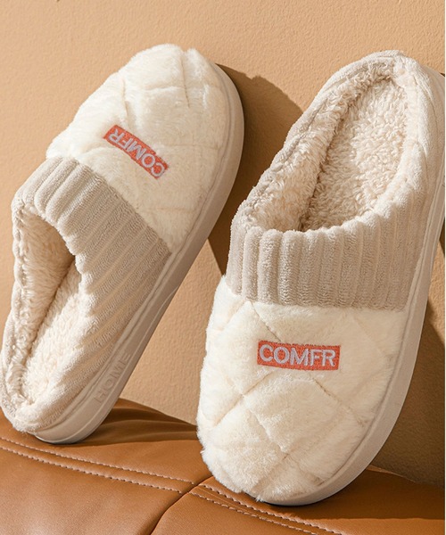 TABI PAL（タビパル）の「あったか　ボア　スリッパ（ルームシューズ/スリッパ・レディース・アイボリー/グレー/ピンク/グリーン/モカ・23cm/24cm/25cm/26cm/27cm）」の6枚目の写真