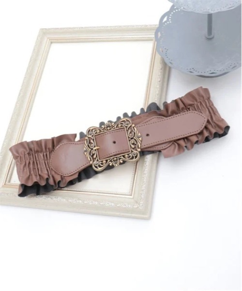 axes femme（アクシーズファム）の「クラシカルバックルベルト（ベルト・レディース・ブラック/ブラウン・FREE）」の2枚目の写真