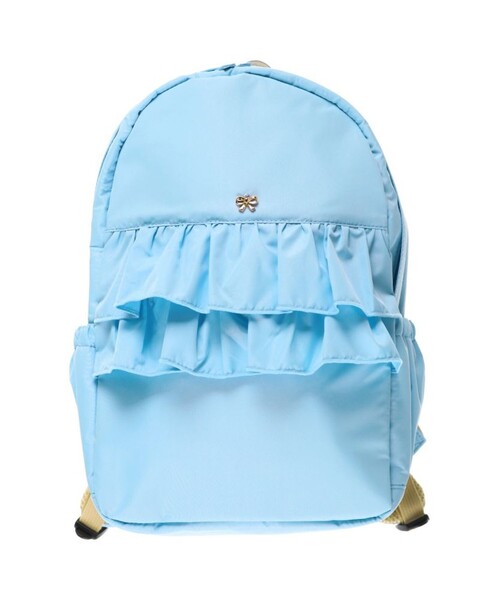 BRANSHES（ブランシェス）の「フリルリュック（バックパック/リュック・キッズ・ピンク/サックスブルー・M）」の2枚目の写真