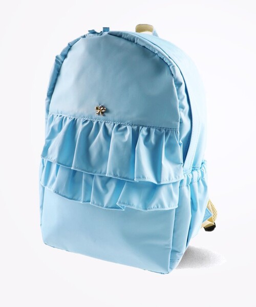 BRANSHES（ブランシェス）の「フリルリュック（バックパック/リュック・キッズ・ピンク/サックスブルー・M）」の3枚目の写真