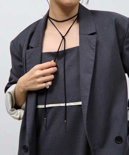 COLONY 2139（コロニートゥーワンスリーナイン）の「プレーンモチーフコードチョーカー（ネックレス・レディース・シルバー・FREE）」の5枚目の写真