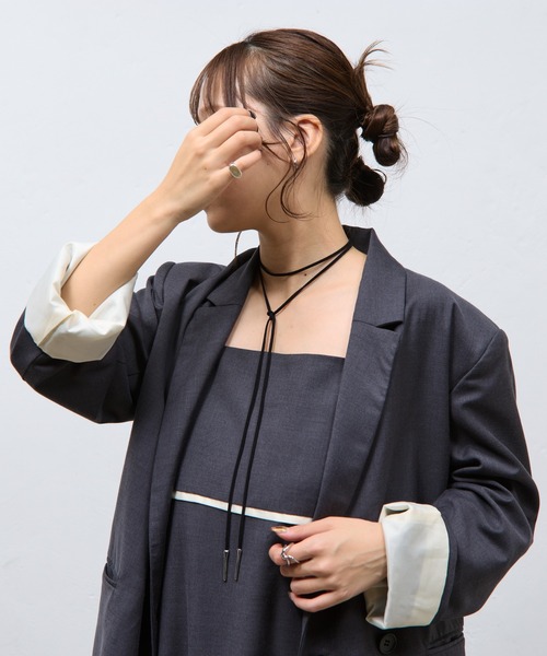 COLONY 2139（コロニートゥーワンスリーナイン）の「プレーンモチーフコードチョーカー（ネックレス・レディース・シルバー・FREE）」の6枚目の写真