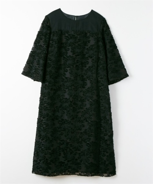 nissen(ニッセン)の「カットジャガードワンピースドレス(ドレス・レディース・ネイビー/ブラック・S/5L/4L/3L/LL/L/M)」の16枚目の写真