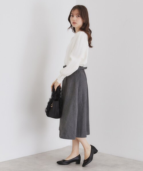 index（インデックス）の「ラウンドトゥヒールバレエシューズ（パンプス・レディース・シルバー/ブラック/アイボリー系・03/02/01）」の10枚目の写真