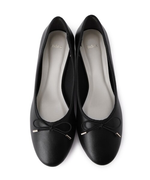 index（インデックス）の「ラウンドトゥヒールバレエシューズ（パンプス・レディース・シルバー/ブラック/アイボリー系・03/02/01）」の5枚目の写真