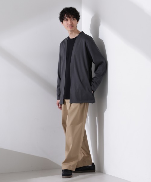 NANO universe（ナノユニバース）の「ダブルジャージー着流しカーディガン（カーディガン/ボレロ・メンズ・ブルーグリーン/スミクロ/ブラック/ベージュ系その他4/ライトグレー・L/M/S）」の19枚目の写真