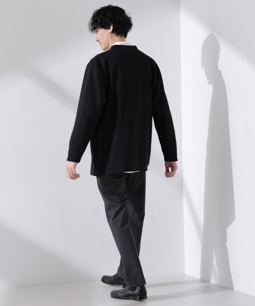 NANO universe（ナノユニバース）の「ダブルジャージー着流しカーディガン（カーディガン/ボレロ・メンズ・ブルーグリーン/スミクロ/ブラック/ベージュ系その他4/ライトグレー・L/M/S）」の13枚目の写真