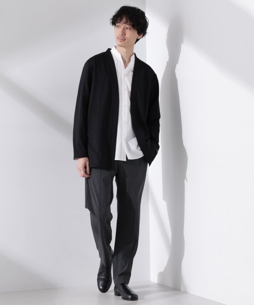 NANO universe（ナノユニバース）の「ダブルジャージー着流しカーディガン（カーディガン/ボレロ・メンズ・ブルーグリーン/スミクロ/ブラック/ベージュ系その他4/ライトグレー・L/M/S）」の11枚目の写真