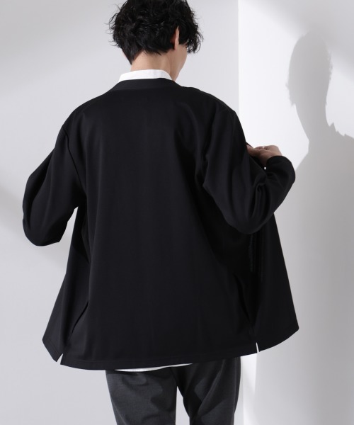 NANO universe（ナノユニバース）の「ダブルジャージー着流しカーディガン（カーディガン/ボレロ・メンズ・ブルーグリーン/スミクロ/ブラック/ベージュ系その他4/ライトグレー・L/M/S）」の9枚目の写真