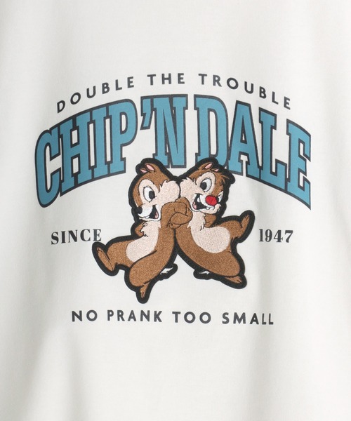 Disney(ディズニー)の「Disney(ディズニー)キャラクターカレッジロゴプリント ビッグシルエットTシャツ(七分袖)レディース/ミッキーマウス/ミニーマウス/くまのプーさん/チップとデール(Tシャツ/カットソー・レディース・アクア/グリーン/アッシュグレー/オフホワイト・M/L)」の14枚目の写真