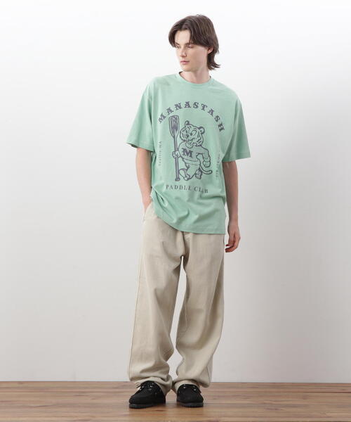 MANASTASH（マナスタッシュ）の「MANASTASH/マナスタッシュ/HEMP TEE MPC/ヘンプTシャツ（Tシャツ/カットソー・メンズ・ホワイト/ライトグリーン/ブラック・XL/L/M/S）」の18枚目の写真