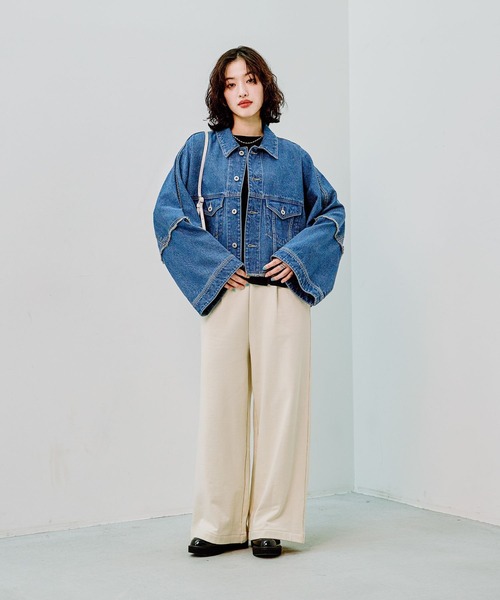 LEPSIM(レプシィム)の「タックスウェットパンツ 290328(スウェットパンツ・レディース・グレー/チャコールグレー/アイボリー・FREE)」の6枚目の写真