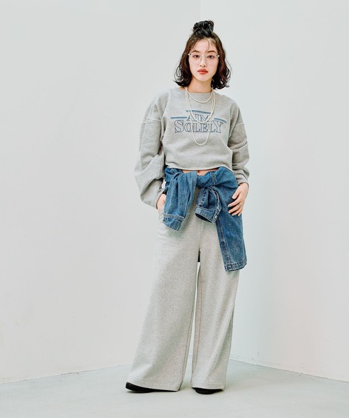 LEPSIM(レプシィム)の「タックスウェットパンツ 290328(スウェットパンツ・レディース・グレー/チャコールグレー/アイボリー・FREE)」の14枚目の写真