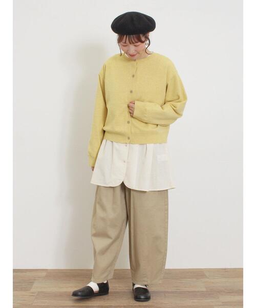 Samansa Mos2（サマンサ モスモス）の「柄アソートクレリックチュニック（シャツ/ブラウス・レディース・オフホワイト/ラベンダー/ネイビー/イエロー・F）」の10枚目の写真