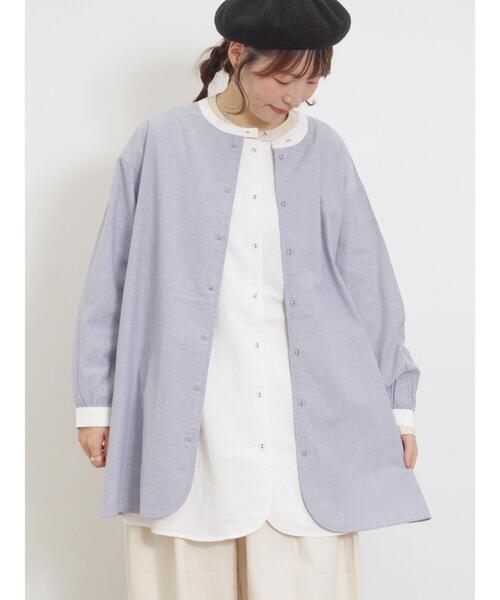 Samansa Mos2（サマンサ モスモス）の「柄アソートクレリックチュニック（シャツ/ブラウス・レディース・オフホワイト/ラベンダー/ネイビー/イエロー・F）」の22枚目の写真