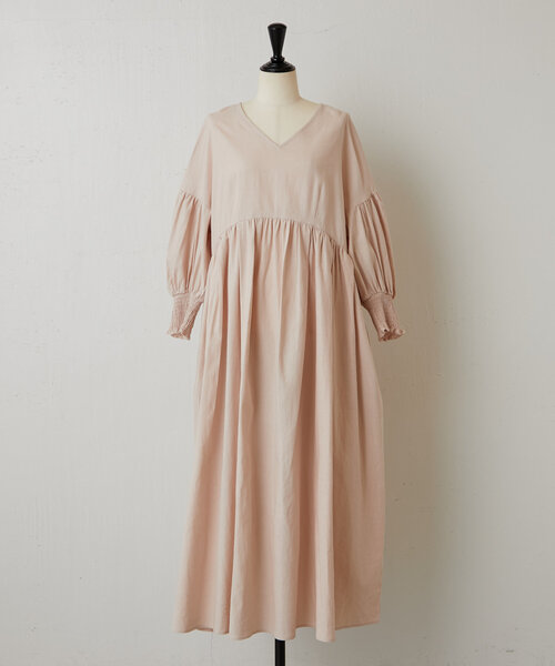BEARDSLEY（ビアズリー）の「リネンギャザーワンピ（ワンピース・レディース・ブラック/ピンク・FREE）」の3枚目の写真