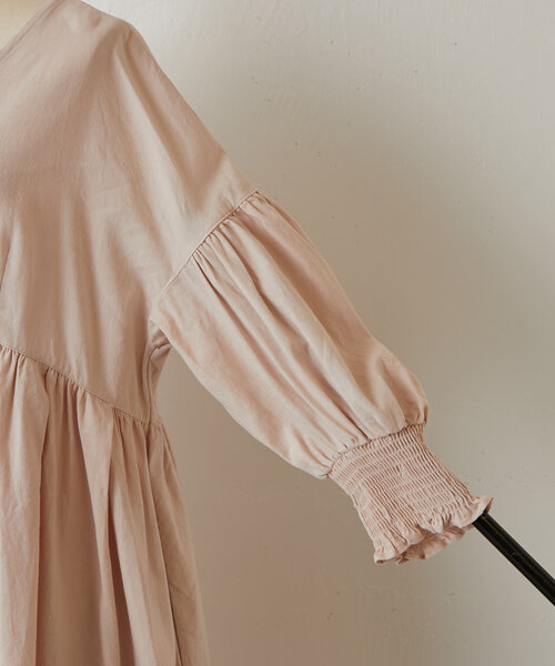 BEARDSLEY（ビアズリー）の「リネンギャザーワンピ（ワンピース・レディース・ブラック/ピンク・FREE）」の7枚目の写真