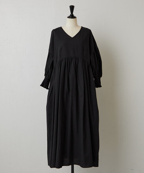 BEARDSLEY（ビアズリー）の「リネンギャザーワンピ（ワンピース・レディース・ブラック/ピンク・FREE）」の12枚目の写真