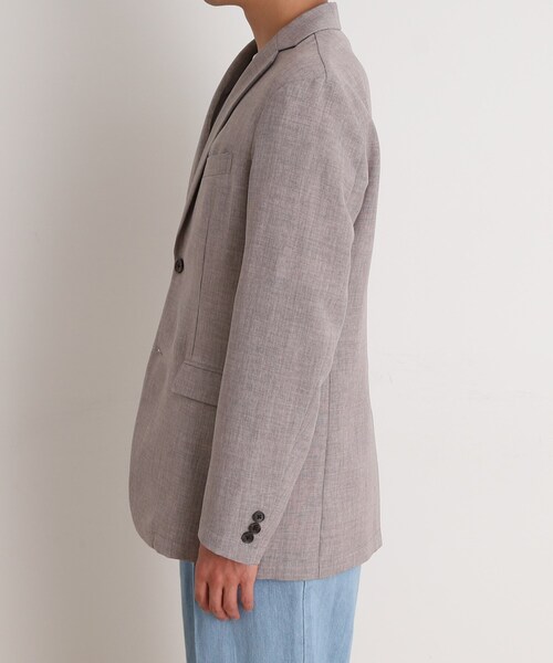 THE SHOP TK （ザ ショップ ティーケー ）の「リネンライクシングルジャケット セットアップ可（テーラードジャケット・メンズ・ライトベージュ/ブルー系その他/ネイビー・01/02/03/04）」の10枚目の写真