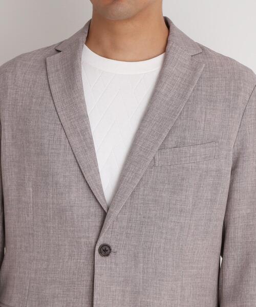 【未使用品】ザショップTK・ジャケット・ストレッチ・さらさら・グレーまだら・XL 極美品】ザショップTK・テーラードジャケット・ストレッチ