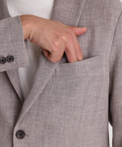 THE SHOP TK （ザ ショップ ティーケー ）の「リネンライクシングルジャケット セットアップ可（テーラードジャケット・メンズ・ライトベージュ/ブルー系その他/ネイビー・01/02/03/04）」の5枚目の写真