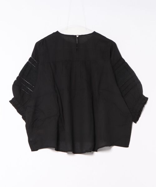 Q（キュー）の「モスコットンエンブロイダリーブラウス（シャツ/ブラウス・レディース・マスタード/ブラック・MEDIUM）」の8枚目の写真