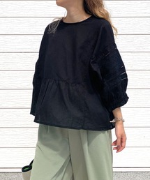 Q | モスコットンエンブロイダリーブラウス(シャツ/ブラウス)