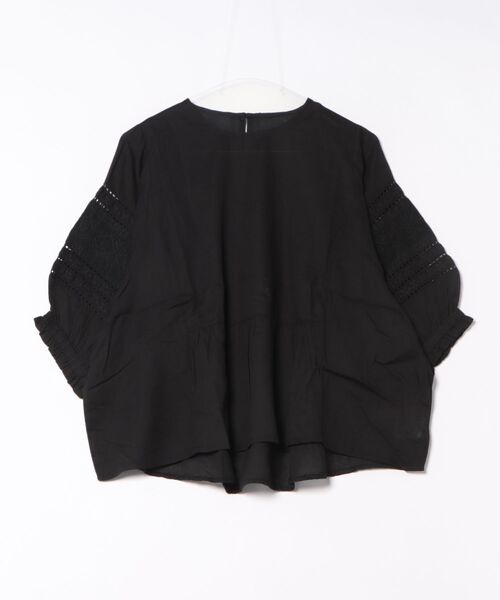 Q（キュー）の「モスコットンエンブロイダリーブラウス（シャツ/ブラウス・レディース・マスタード/ブラック・MEDIUM）」の6枚目の写真