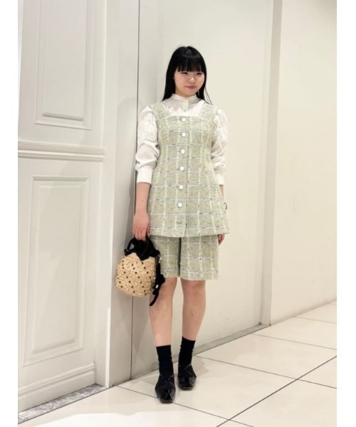 ベスト ジレ 「LOULOU WILLOUGHBY」LINTONツイードジレ レディース LOULOU WILLOUGHBY ベスト ジレ 「LOULOU WILLOUGHBY」LINTON