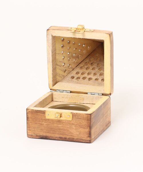 専用♥みかん♥暖か⭐ゆったり大人★Wボア★ネックウォーマー⭐ブレイドカフェラテ チャイハネ】コーン香用ウッド三角ボックス香立て（ルーム