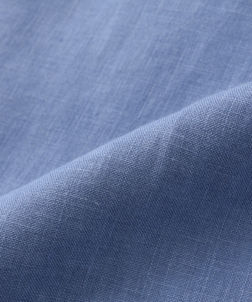 BOURRIENNE ParisX(ブリエンヌパリディス)の「Bourrienne Paris X (ブリエンヌ パリ ディス) Linen Pullover Shirt(シャツ/ブラウス・メンズ・ブルー・MEDIUM/LARGE)」の5枚目の写真