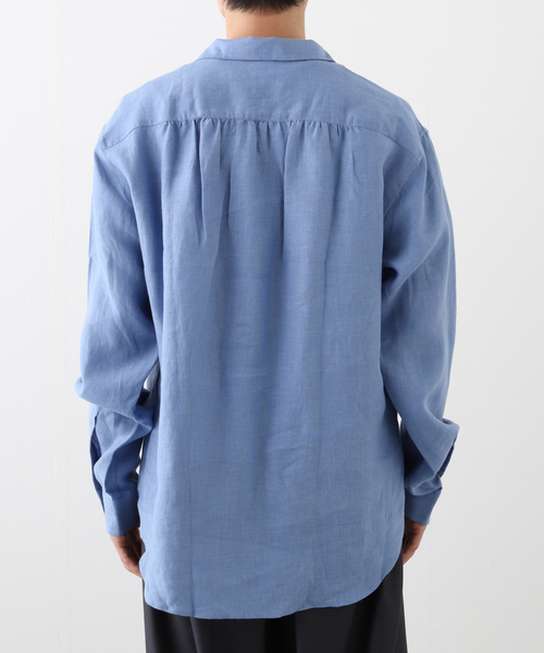 BOURRIENNE ParisX(ブリエンヌパリディス)の「Bourrienne Paris X (ブリエンヌ パリ ディス) Linen Pullover Shirt(シャツ/ブラウス・メンズ・ブルー・MEDIUM/LARGE)」の8枚目の写真