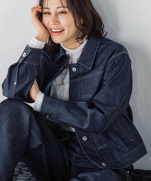 LAUTREAMONT（ロートレアモン）の「【KAIHARA】ストレッチデニムジャケット（デニムジャケット・レディース・ネイビー・9号）」の4枚目の写真