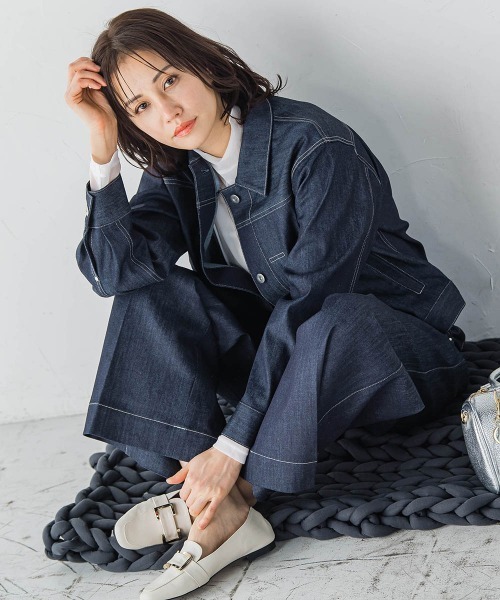LAUTREAMONT（ロートレアモン）の「【KAIHARA】ストレッチデニムジャケット（デニムジャケット・レディース・ネイビー・9号）」の5枚目の写真