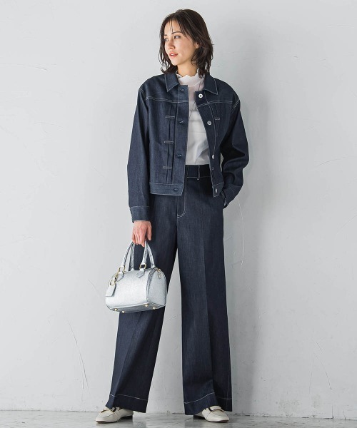 LAUTREAMONT（ロートレアモン）の「【KAIHARA】ストレッチデニムジャケット（デニムジャケット・レディース・ネイビー・9号）」の8枚目の写真