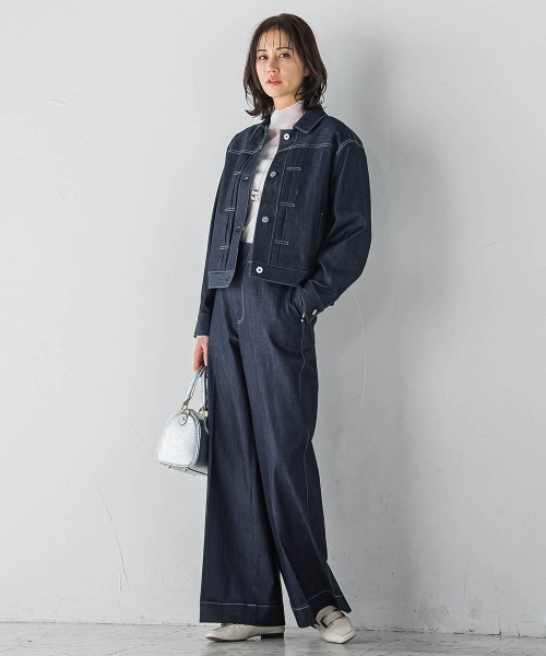 LAUTREAMONT（ロートレアモン）の「【KAIHARA】ストレッチデニムジャケット（デニムジャケット・レディース・ネイビー・9号）」の13枚目の写真